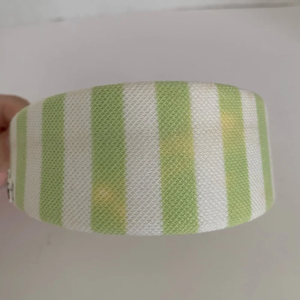 Lacoste Kids Striped Wide Headbands Lot  Pink Green White Embroidered Logo Girls